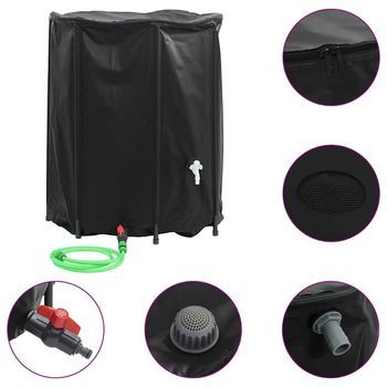 Depósito De Agua Plegable Con Grifo Pvc 1250 L Vidaxl