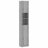armario de bano madera de ingenieria gris sonoma 32x255x190 cm vidaxl