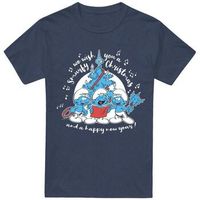 the smurfs camiseta smurfy christmas carols para hombre