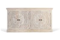 aparador con cuatro puertas fabricado a mano en madera de mango