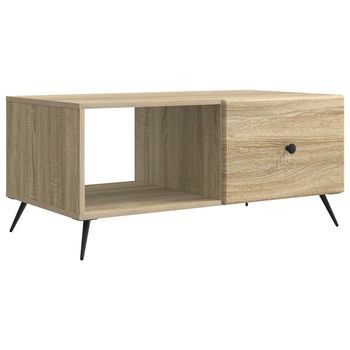 Mesa De Café Roble Sonoma 90 X 50 X 40 Cm Madera De Ingeniería Vidaxl