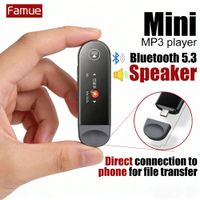 mini reproductor de mp3 64g famue pa05 bt 53 tipo c audio sin perdidas grabadora de altavoz    dispositivo de musica portatil para estudiantes para telefonopc