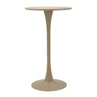 mesa de bar de madera y metal color crema o 60 x 106 cm