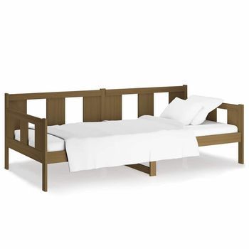 Sofá Cama De Madera Maciza De Pino Marrón Miel 90x190 Cm Vidaxl