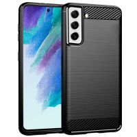 cool funda carbon negro para samsung galaxy s21 fe g990b