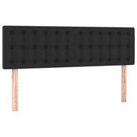 cabecero accesorio para dormir mueble de dormitorio acolchado 2 piezas 72 x 5 x 7888 cm negro sintetico tdl0206262