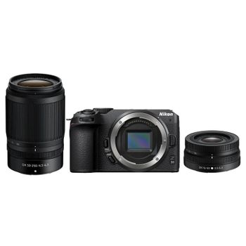 Cámara Mirrorless Nikon Z 30 20,9 MP DX Zoom 16-50mm/50-250mm Sensor CMOS 4K WiFi Bluetooth Negra