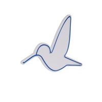iluminacion led decorativa de plastico little bird azul