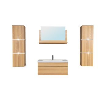 Conjunto De Muebles De Cuarto De Baño Wangerooge Big Xl - Madera