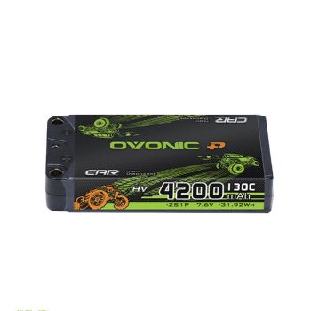 Batería LiHv 2S OVONIC 7.6V 4200mAh 5200mAh 6000mAh 6500mAh 130C, con conector Banana para coche RC