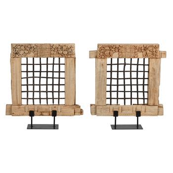 Decoracion Teca 65x18x75 Vertical Pieza Unica