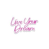 iluminacion led decorativa de plastico live your dream rosa 30x53x2 cm