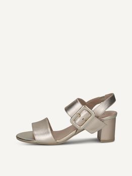 CAPRICE Heeled sandal, metallic, made of Leather with Block heel, Size 37