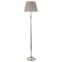 lampara de pie de metal plateado o 40x164 cm