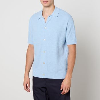 NN.07 Nolan Cotton Knit Polo Shirt - L