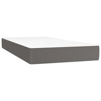 colchon de muelles ensacados firmeza media cuero sintetico gris 90x200x20 cm vidaxl