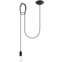 lampara colgante asum negro 1 luz