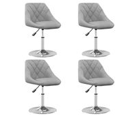 vidaxl sillas de comedor giratorias 4 unidades terciopelo gris claro