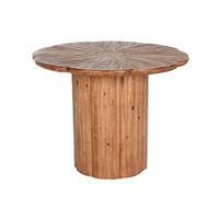 mesa redonda comedor madera 100x100x77 natural
