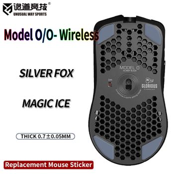 UnusualWaySports Patines de Ratón Glorious Model O O- Inalámbricos, Superficie Curvada de PTFE, Anti-colapso, Silver Fox Magic Ice