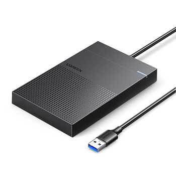 Caja de disco duro externo UGREEN 2.5 pulgadas SATA con USB 3.0/Micro-B 3.0, compatible con discos de estado sólido de h