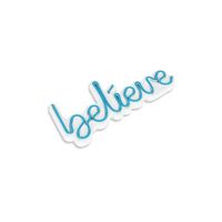 iluminacion led decorativa de plastico believe azul 33x16x2 cm
