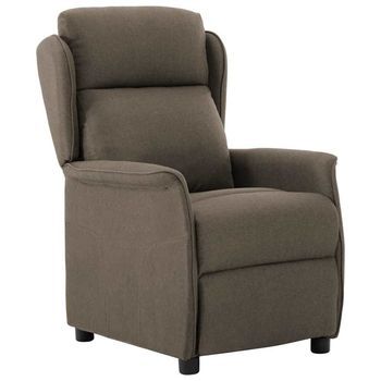 Sillón Reclinable Taupé 66.5 X 94 X 101.5 Cm Poliéster Vidaxl