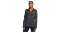 camiseta under  strong armour tech   strong  negra 1 2 cremallera mujer