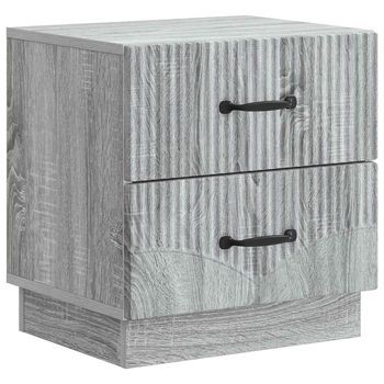 Armario De Noche Con Cajón Gris Sonoma 43 X 34,5 X 44,5 Cm Vidaxl