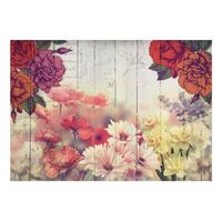 papel pintado 3d - vintage flowers 200x140 cm