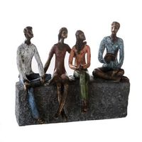 casablanca by gilde figura decorativa escultura red bronce colorido h 21 cm