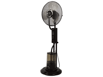 Ventilador de pie - ok. OSFW 407526 B ES, 75W, 3 Velocidades, Motor AC, Función nebulizador agua, Temporizador 7.5h, Negro