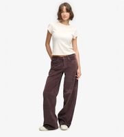 superdry para mujer w7011366c pantalon mid baggy jumbo marron 2832 casual algodon pana