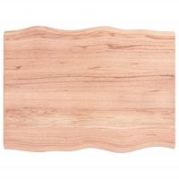tablero mesa  tablero escritorio madera tratada borde natural marron 80x60x2-4 cm