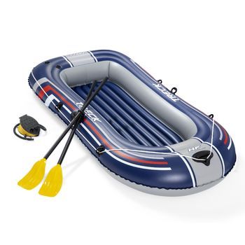 Barca Hinchable Para 2 Adultos Bestway Hydro Force Treck 228x121x32 Cm Con 2 Remos Y Bomba De Pie Incluida