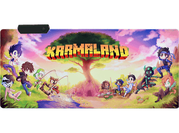 Alfombrilla gaming - Maillon Technologique Karmaland XXL RGB, Superficie de Microfibra Alta Densidad, Base Goma Natural Antideslizante e Impermeable