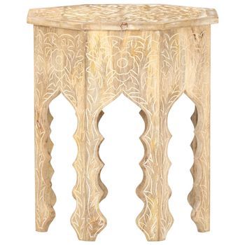 Mesa Auxiliar | Mesa De Apoyo De Madera Maciza De Mango Ø48 Cm