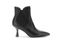 botines de piel con elastico black 37