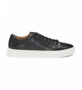 BOSS para hombre. 50536841 Zapatillas de Piel Gary negro (43), Plano, Cordones, Casual