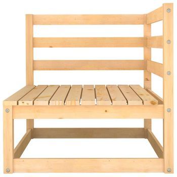 Sofá De Jardín 2 Plazas | Sofá De Exterior Con Cojines Madera Maciza De Pino