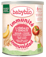 babybio 5 cereales con frutas 6m 220 gr