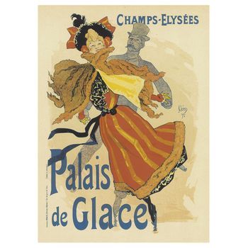 Legendarte - Cartel Artístico Vintage Palais De Glace Champs Elysées - Cuadro Lienzo, Impresión Digital Cm. 50x70