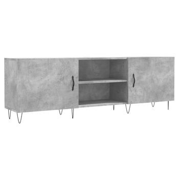 Mueble Tv | Mueble De Salón | Armario Tv Madera De Ingeniería Gris Hormigón 150x30x50 Cm
