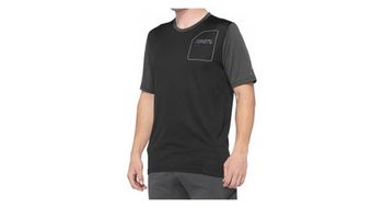 Maillot de manga corta ridecamp 100  gris   negro