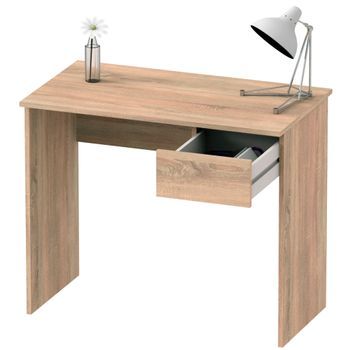 Escritorio, Mesa De Ordenador 75x90x50cm, 1 Cajón, Oficina, Habitación Juvenil, Desk Madera  Briebe Nova