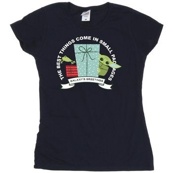 Disney Camiseta manga larga The Mandalorian Galaxy's Greetings para mujer