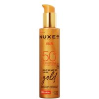 nuxe sun aceite con brillos dorados spf 50 150 ml