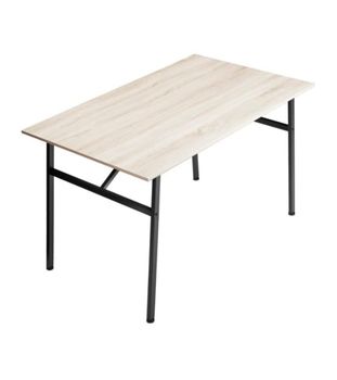 Mesa de cocina con sobre de melamina y patas metálicas en color negro