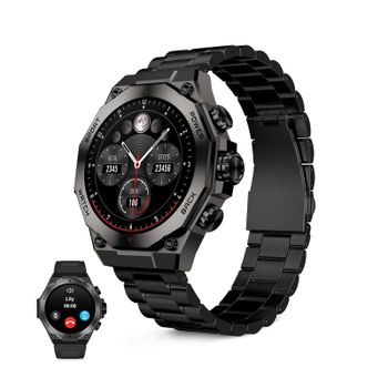 Ksix Smartwatch Titanium pant AMOLED 1,43 2 Correas Asistente Voz Negro