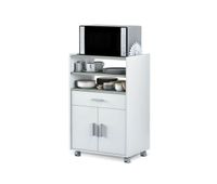 mueble microondas basic blanco artik blanco mate - gris cemento 59 x 92 x 40 cm